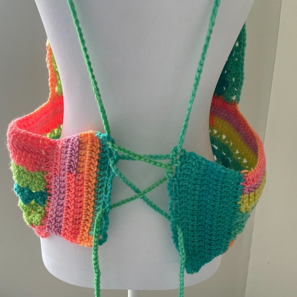 Neon Pride colored bralette inspired by Coachella - Picture 3 of 4